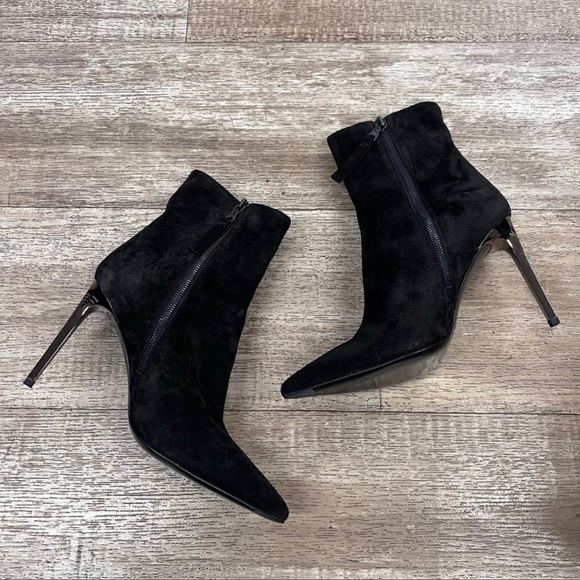 NIB: RAG & BONE Wes Boot/Bootie in Black Suede, Stiletto Heel, Size 6 (36 EU) - Picture 2 of 16
